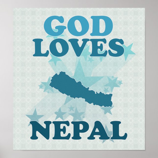 Gud Kärlek Nepal Poster (Framsidan)