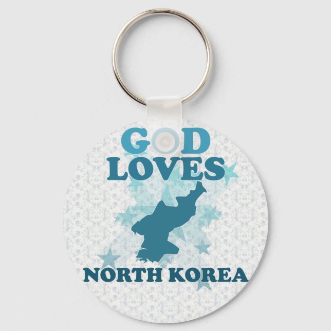 Gud kärlek Nordkorea Nyckelring (Framsida)