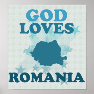 Gud Kärlek Rumänien Poster