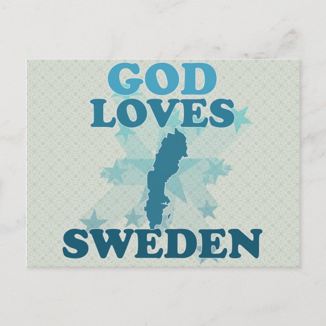 Gud Kärlek Sverige Vykort (Framsida)