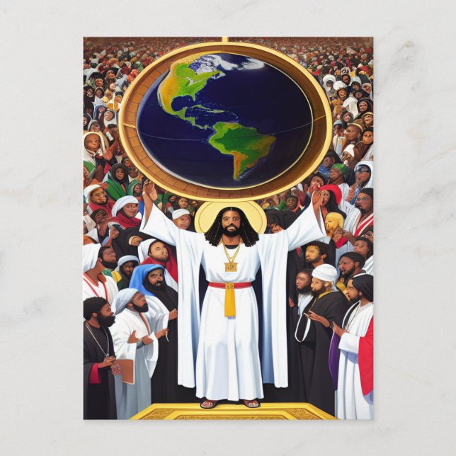 Gud Kärlek World II Christian Art Postcard Vykort (Framsida)
