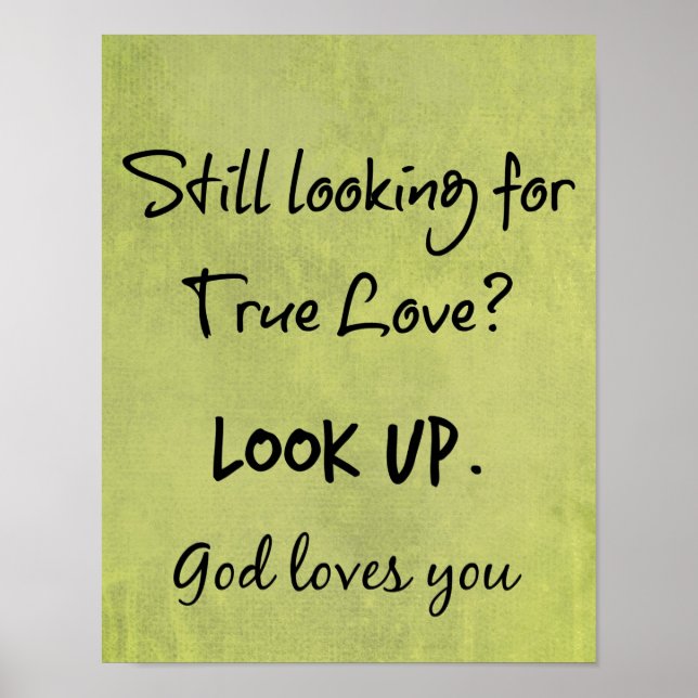 Gud Kärlek You Christian Quote Poster (Framsidan)