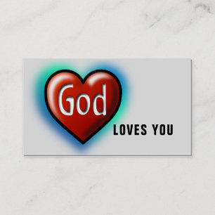 Gud Kärlek You Christian Visitkort