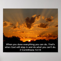 Gud kliver in i bibelversa 2 Corinthians 12:10
