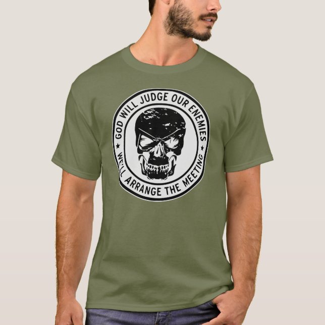 Gud kommer att döma våra fiender (X2) ©WhiteTigerL T Shirt (Framsida)