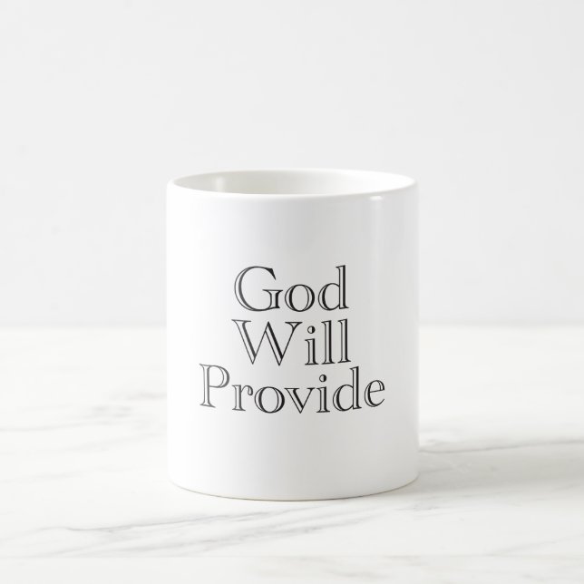 Gud Kommer Att Förse Kaffe Mugg (Center)