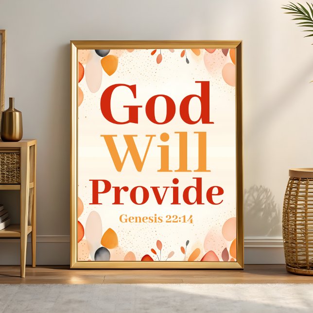 Gud kommer att ge Boho Christian Wall Art-utskrift Poster (Skapare uppladdad)