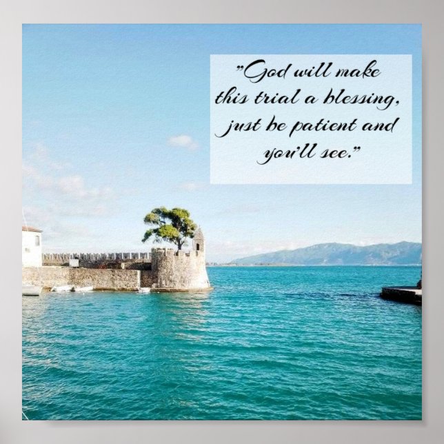 Gud kommer att göra detta prov till en välsignelse poster (Framsidan)