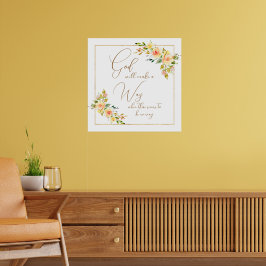 Gud kommer att göra en gult blommigt poster