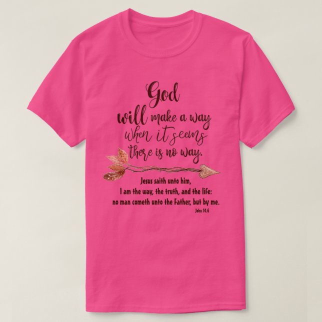 Gud kommer att göra ett citat med bibelverse t shirt (Design framsida)