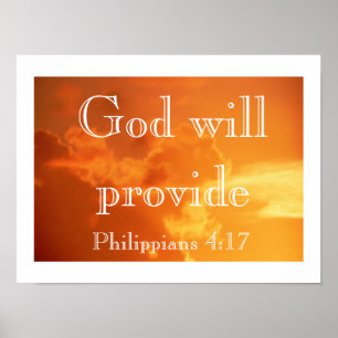 Gud kommer att tillhandahålla — Filippinerna 4:17 Poster