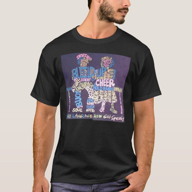 Gud kroppsspråk tee shirt (Framsida)