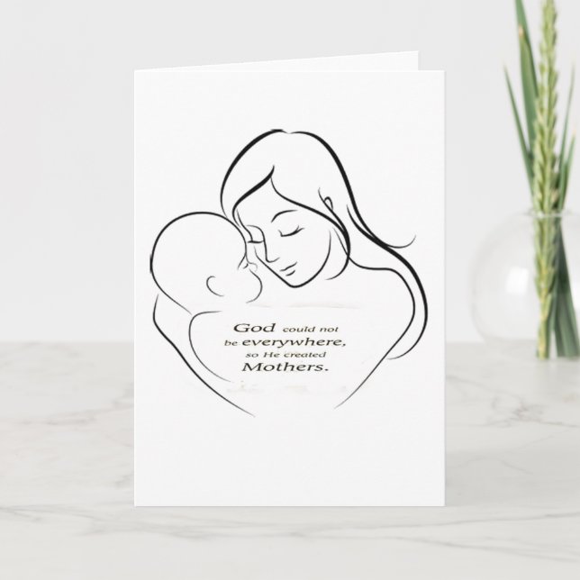 Gud kunde inte vara överallt, så han skapat Mammor Kort (Framsida)