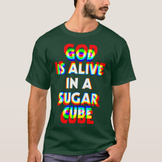 Gud lever i en Toppen med hög stoner T Shirt