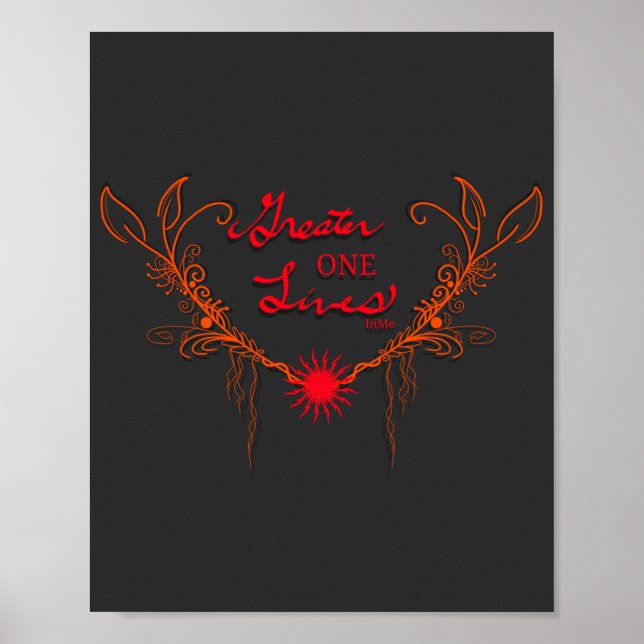 Gud lever i mig poster (Framsidan)