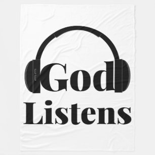 Gud Listens Faith Based Quote Fleecefilt