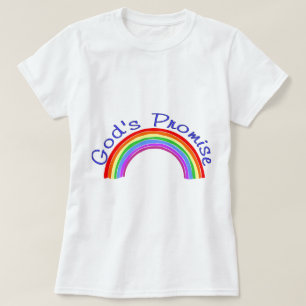 Gud löfte med regnbågekristen t shirt