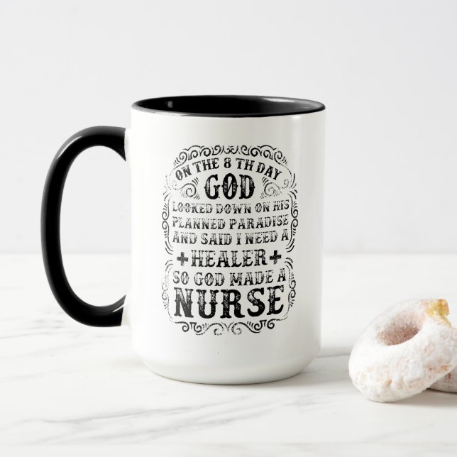 Gud Made A Nurse Mugg (Med munk)