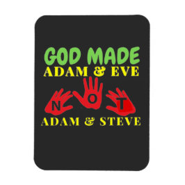 Gud Made Adam och Kväll Not Adam och Steve Magnet