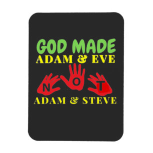 Gud Made Adam och Kväll Not Adam och Steve Magnet