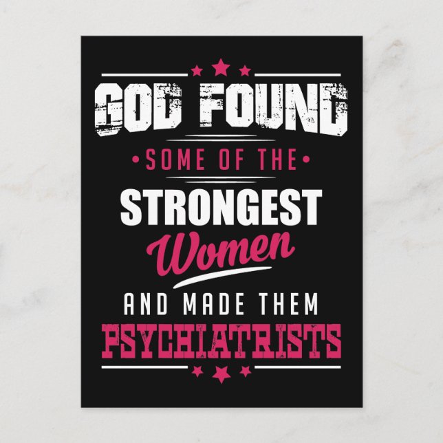 Gud Made Psychiatrists Superskoj Professionsdesign Vykort (Framsida)