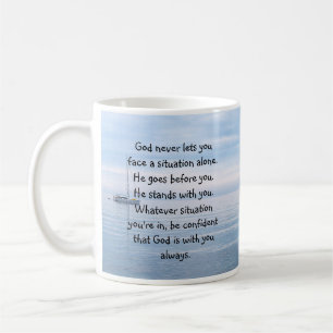 Gud med dig, aldrig Ensam inspirerande Kaffemugg