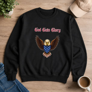 Gud Mod Ära Patriotisk Amerikansk Styrka Ande T Shirt