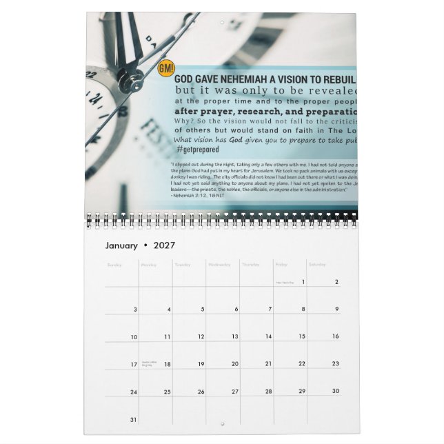 Gud-Morgnar: Kalender (Jan 2027)