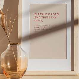 Gud, nåd före Måltider Prayer Poste Poster