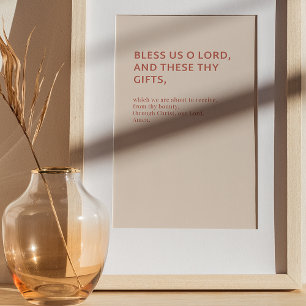 Gud, nåd före Måltider Prayer Poste Poster