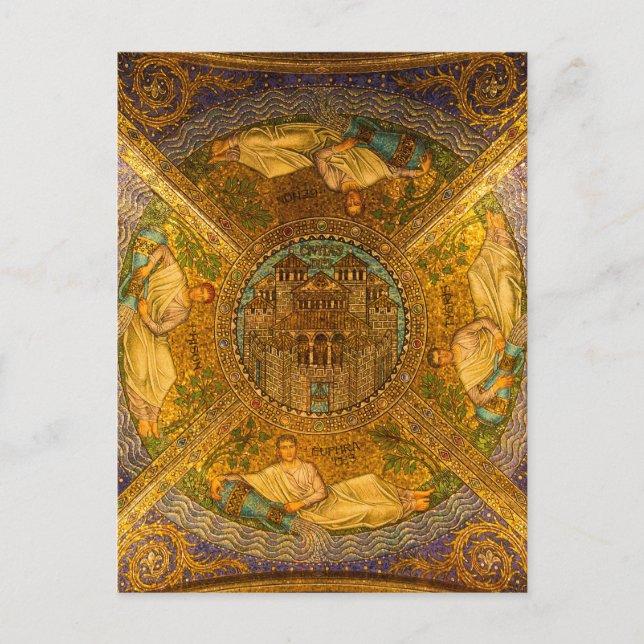 Gud Neo Byzantine-mosaikkkatedraltak Vykort (Framsida)