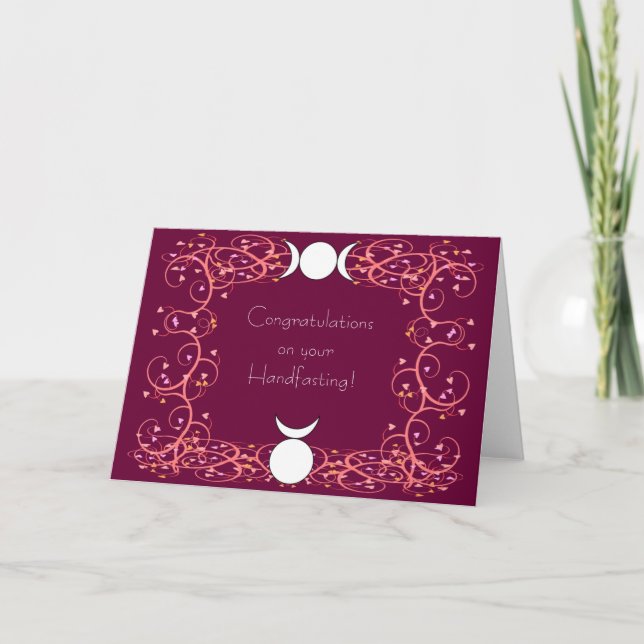 Gud och Goddess Wiccan HandfasteGrattisar Kort (Framsida)