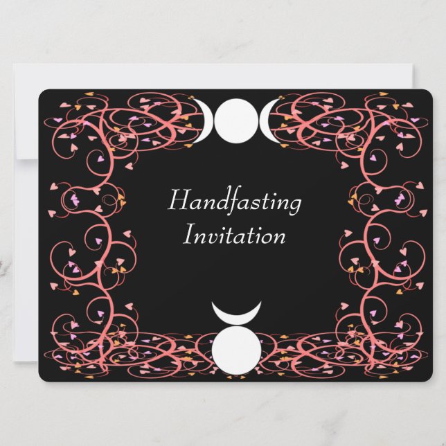 Gud och gudinna Wiccan Handfasteinbjudan Inbjudningar (Baksida)