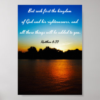 Gud och hans rättfärdighet - Bibel Poster