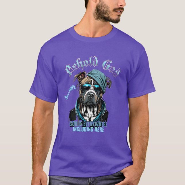 Gud och Hund pojkfamilj T Shirt (Framsida)