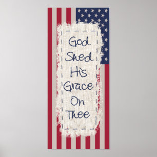 Gud och Land Flagga Poster