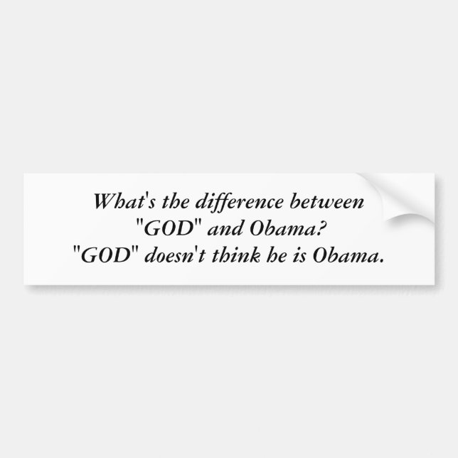 GUD och Obama Bildekal (Framsidan)