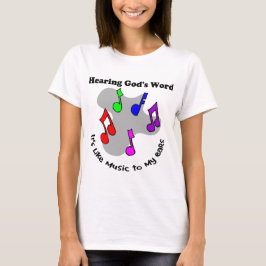 Gud ord är lik musik tee shirt