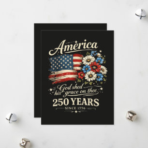 Gud Ösade Sin Nåd På Dig USA 250-årsjubileum Julkort