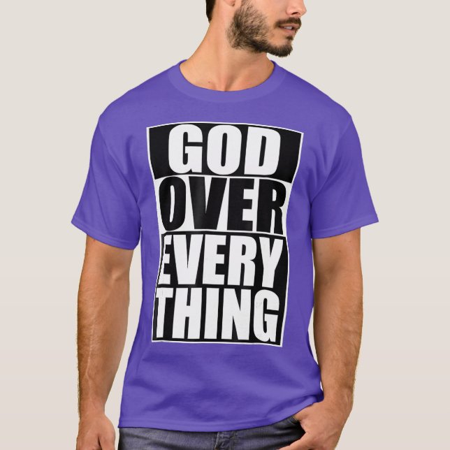 Gud över allt Coola Christian T-Shirt Funny (Framsida)