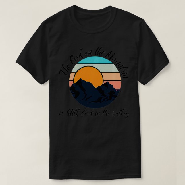 Gud på bergsbergens Religiösa Christian T Shirt (Design framsida)