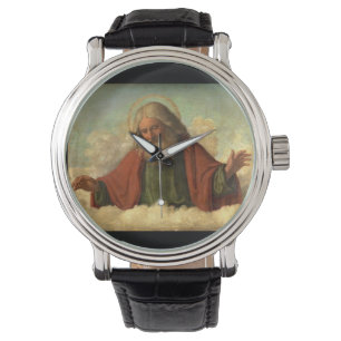 Gud på en vakt armbandsur