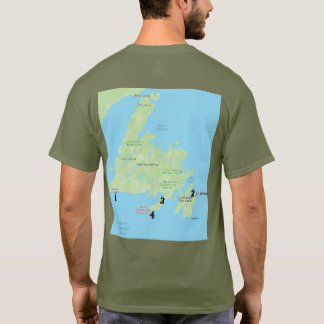 Gud på Newfoundland Karta T Shirt
