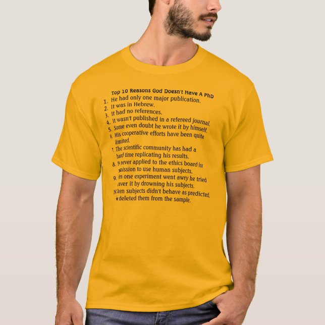 Gud PhD Tee Shirt (Framsida)
