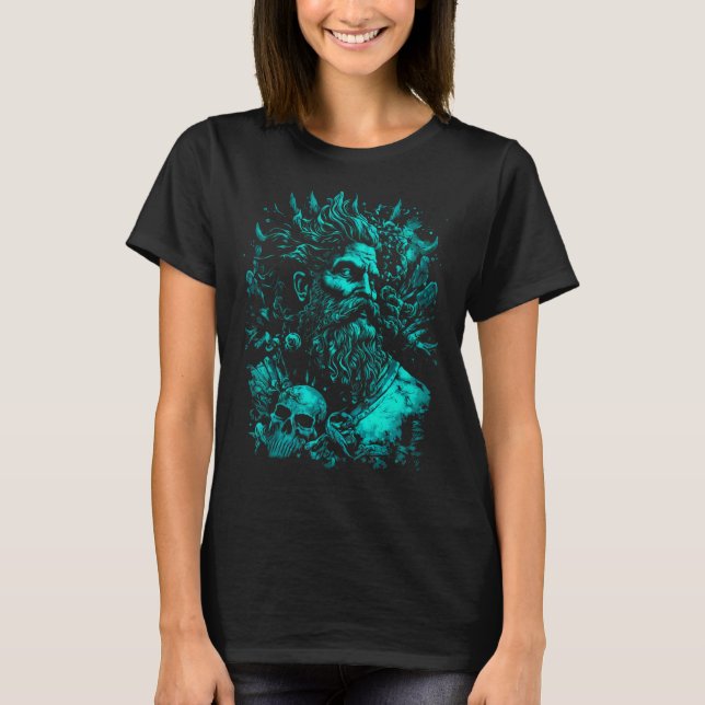 Gud Poseidon T Shirt (Framsida)