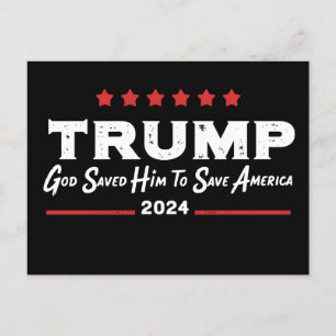 Gud Räddade Himlen För Att Rädda Amerika Trump 47 Inbjudan Vykort