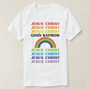 Gud regnbågeJesus Kristus T Shirt