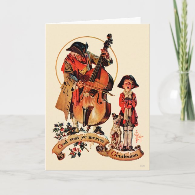 Gud Rest Ye Merrie Mina Helgkort (Framsida)