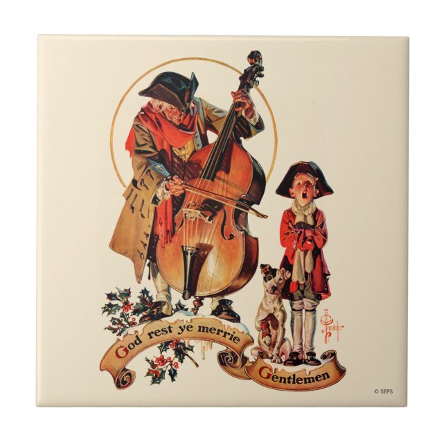 Gud Rest Ye Merrie Mina Kakelplatta (Framsidan)