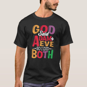 Gud sa Adam + Kväll, så jag gjorde båda Lesbiskarn T Shirt